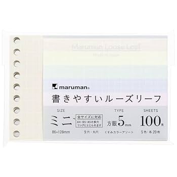 Amazon.co.jp: マルマン 書きやすいミニサイズ ルーズリーフ B7